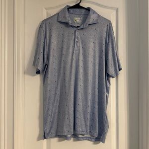 Tailor Byrd - Short Sleeve Polo Shirt - Multicolor Bird Pattern - Medium